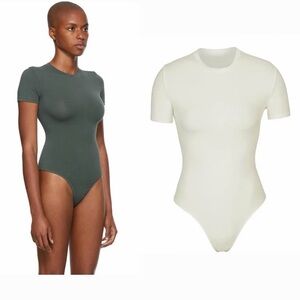 SKIMS 2 Pack XXS Cotton Jersey TShirt Bodysuit